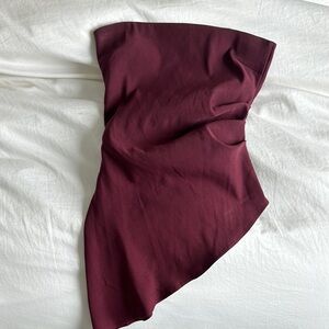 Elegant Burgundy Strapless Top